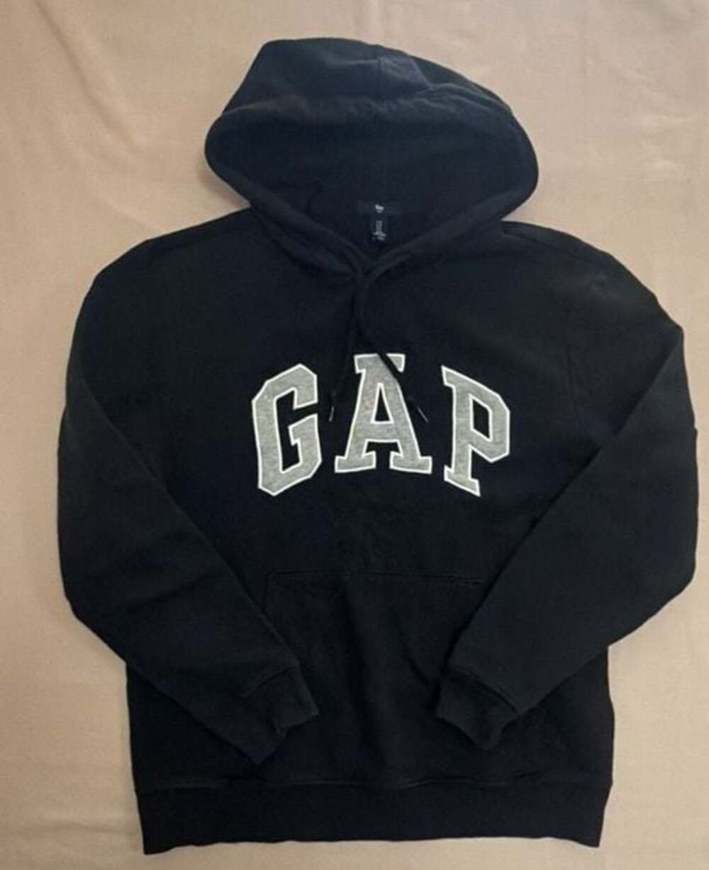 Gap Black Embroidered Logo Pullover Hoodie Size S